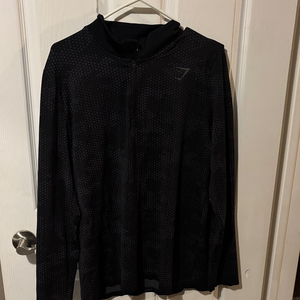 Gymshark Black Patterned Zip-Up Jacket